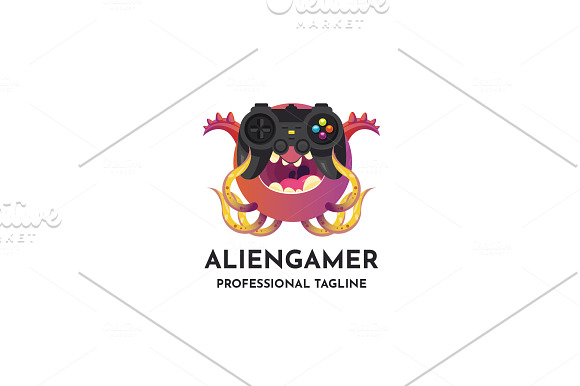 Alien Gamer Logo in Logo Templates - product preview 2