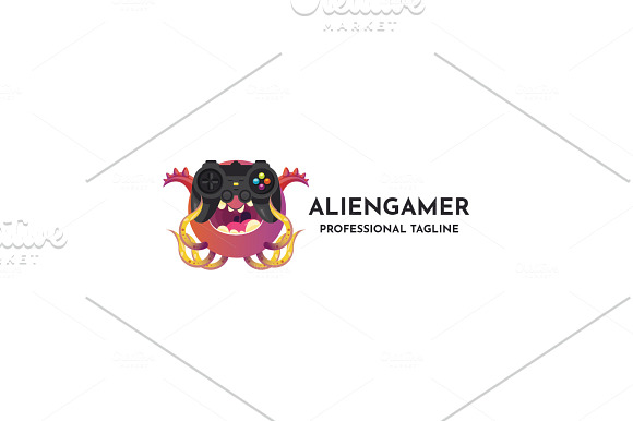Alien Gamer Logo in Logo Templates - product preview 3