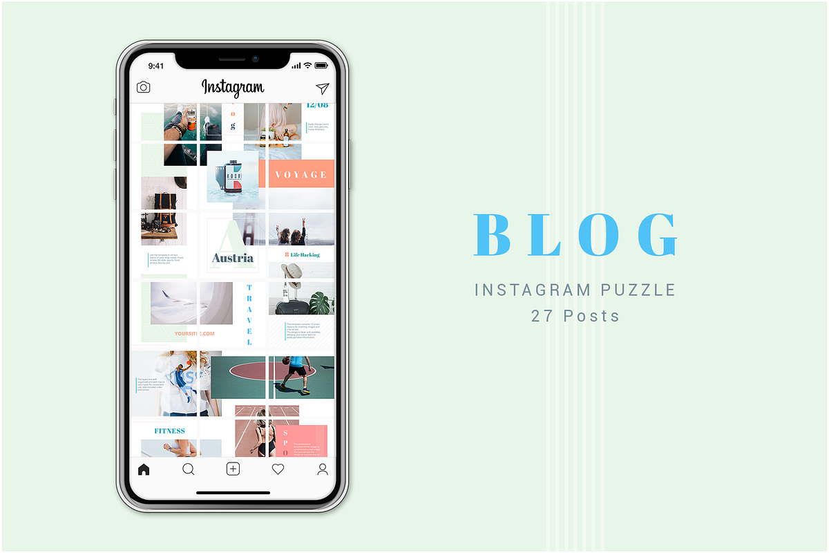 Instagram Puzzle - Blog in Instagram Templates - product preview 8