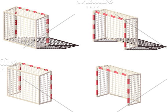 Vector low poly futsal court in Illustrations - product preview 1