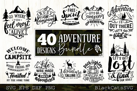 Adventure SVG bundle 40 designs in Illustrations - product preview 1