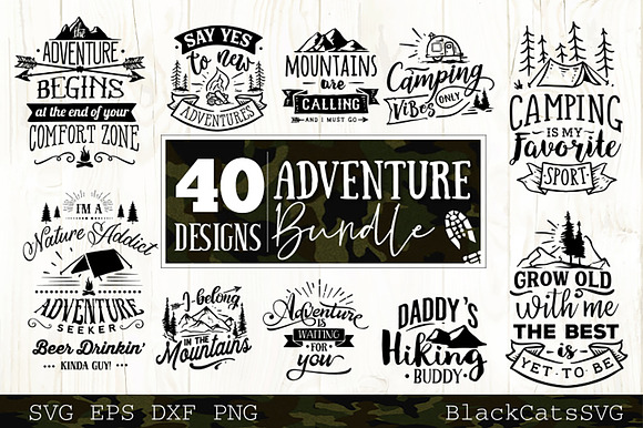 Adventure SVG bundle 40 designs in Illustrations - product preview 2
