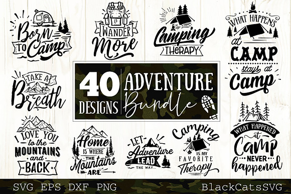 Adventure SVG bundle 40 designs in Illustrations - product preview 3