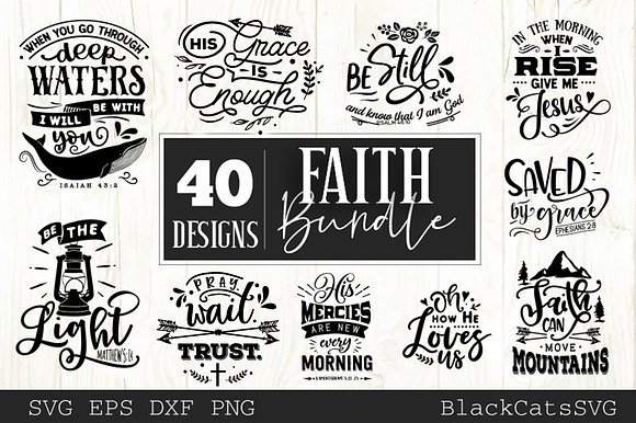 Faith SVG bundle 40 designs in Illustrations - product preview 1