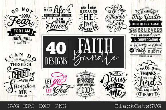 Faith SVG bundle 40 designs in Illustrations - product preview 2