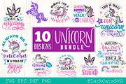 Unicorn SVG bundle 10 designs