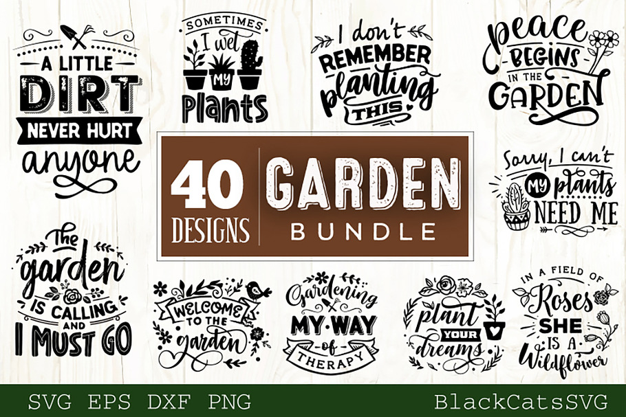 Garden SVG bundle 40 designs