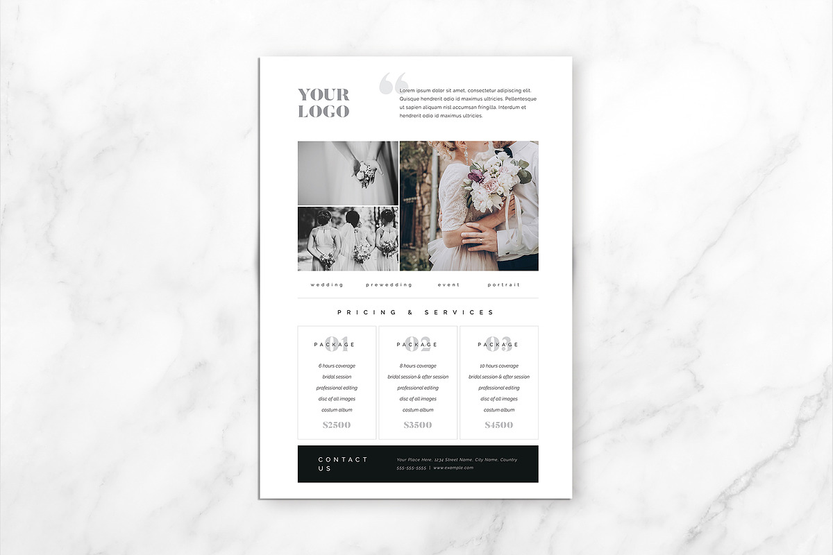 Photography Pricing Guide Template in Flyer Templates - product preview 8