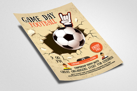 College Football Match Flyer in Flyer Templates - product preview 1