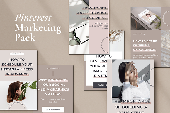Pinterest Marketing Pack | Photoshop in Pinterest Templates - product preview 5