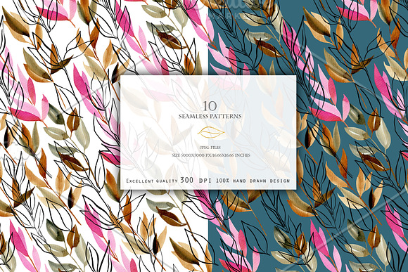 Crimson and Gold. 10 patterns. in Patterns - product preview 5