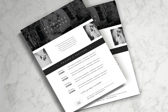 Photography Pricing Guide Template in Flyer Templates - product preview 1