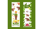 Farm products vertical banner