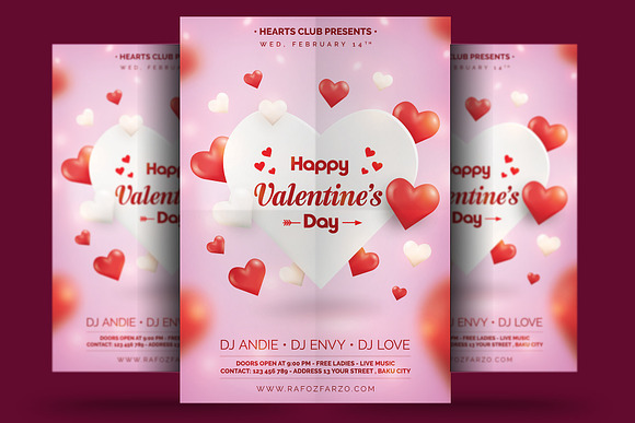 Valentine Flyer Bundle in Flyer Templates - product preview 4