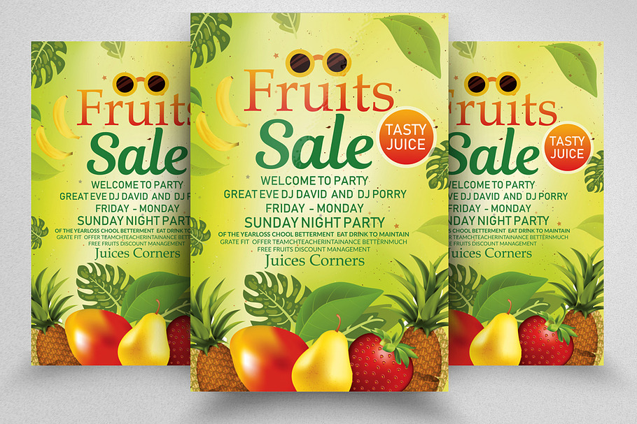 Freash Fruits Sale Offer Flyer in Flyer Templates - product preview 8