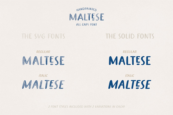 Maltese SVG Watercolor Font in Display Fonts - product preview 8