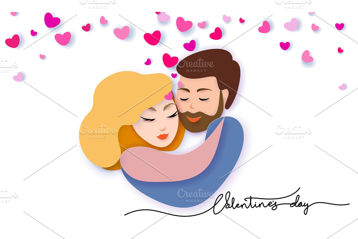 Happy Valentine Day card with in Illustrations - product preview 8