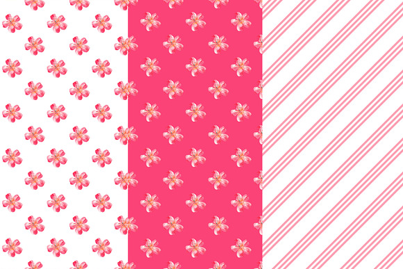 Hibiscus Digital Papers in Patterns - product preview 1