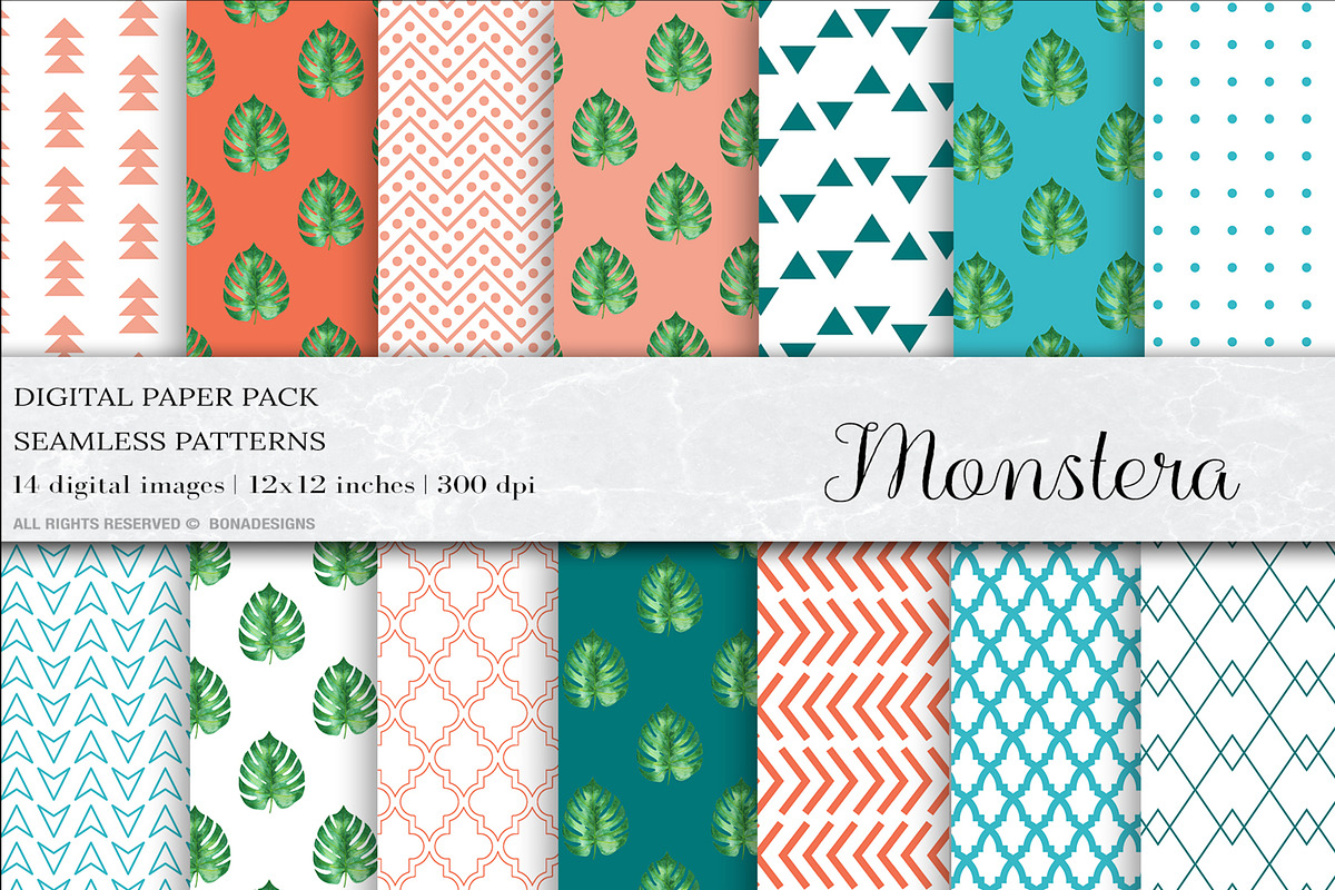 Monstera Digital Papers in Patterns - product preview 8