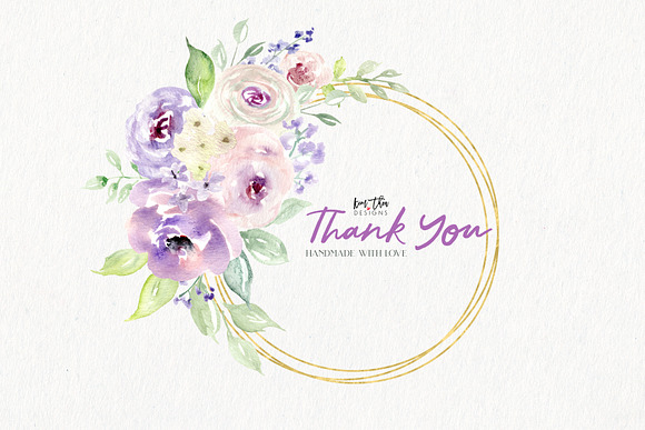 Blushed Lavender Floral Set in Illustrations - product preview 9