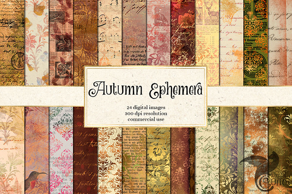 Autumn Ephemera Digital Paper