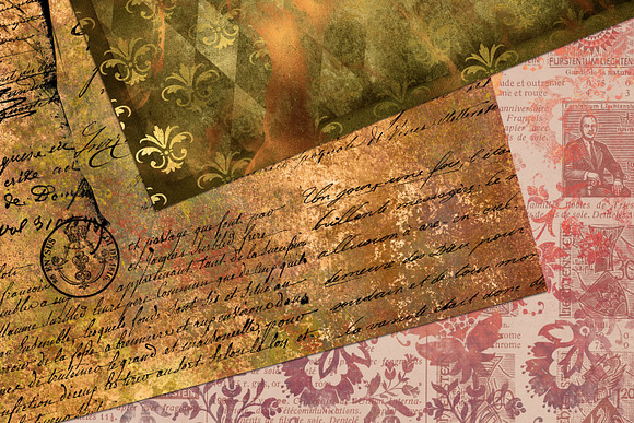 Autumn Ephemera Digital Paper in Textures - product preview 2