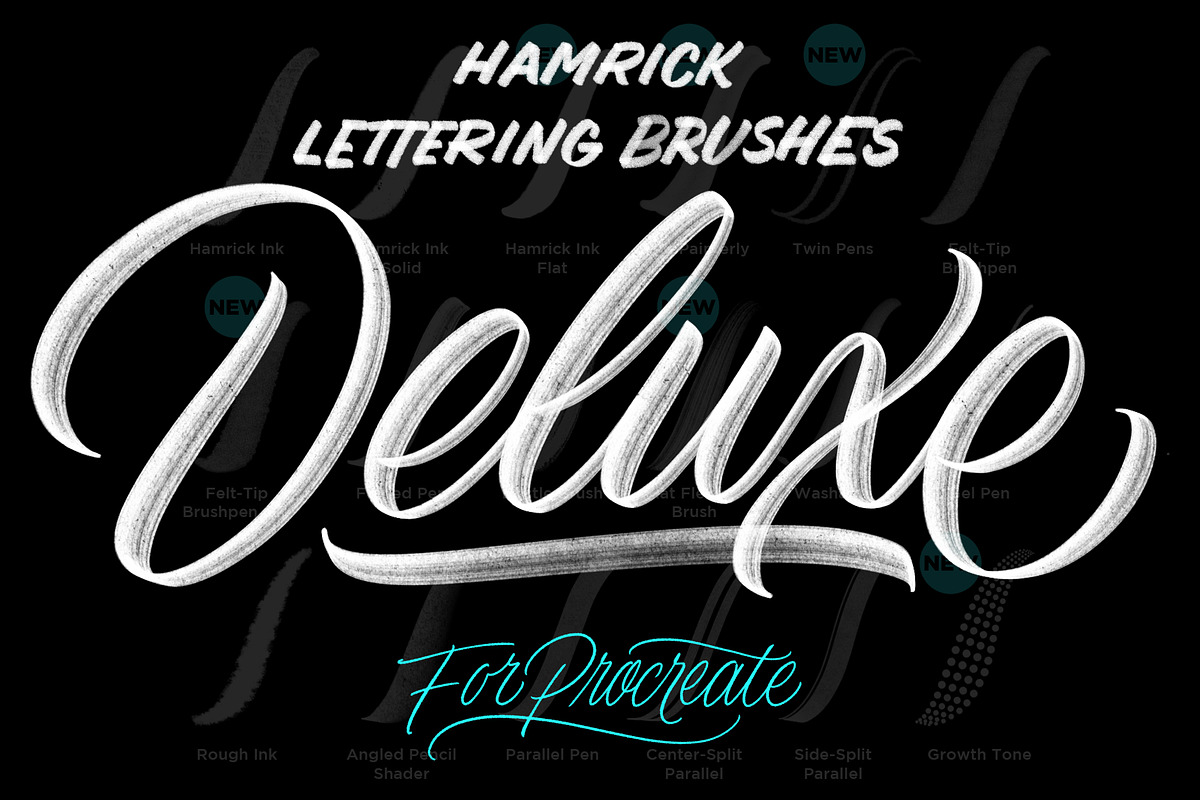 Lettering Procreate Brushes (Deluxe) in Add-Ons - product preview 8