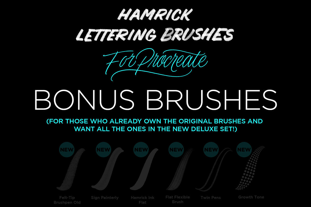 Lettering Procreate Bonus Brushes in Add-Ons - product preview 8