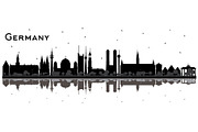 Germany City Skyline Silhouette