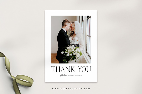 Wedding Thank you Card TK027 in Card Templates - product preview 1