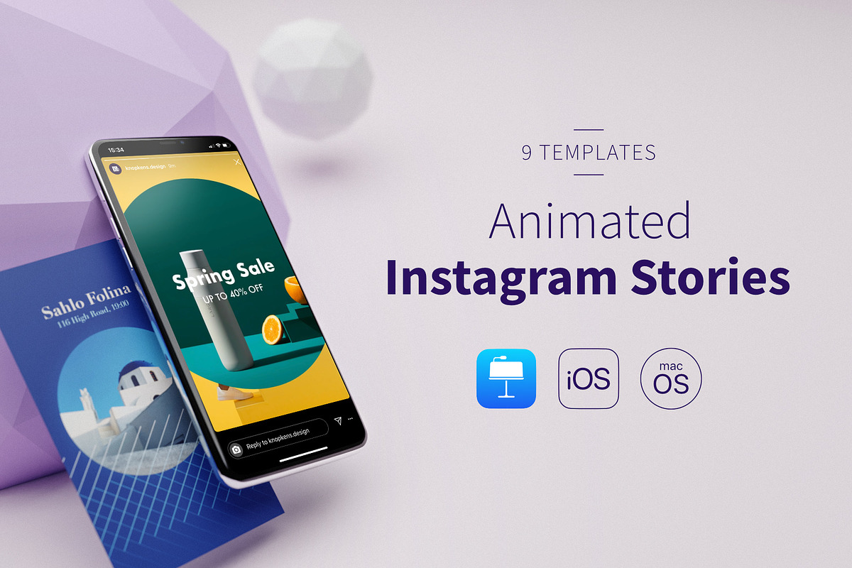 Keynote ○ Animated Stories – III in Instagram Templates - product preview 8