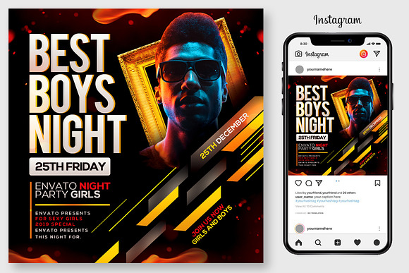 3 City Beats Party Flyers Bundle in Flyer Templates - product preview 2
