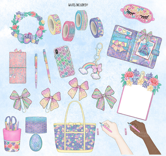 Dragon Land - Planner Clipart in Illustrations - product preview 1