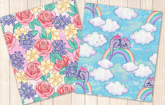 Dragon Land - Easter Seamless Papers in Patterns - product preview 2