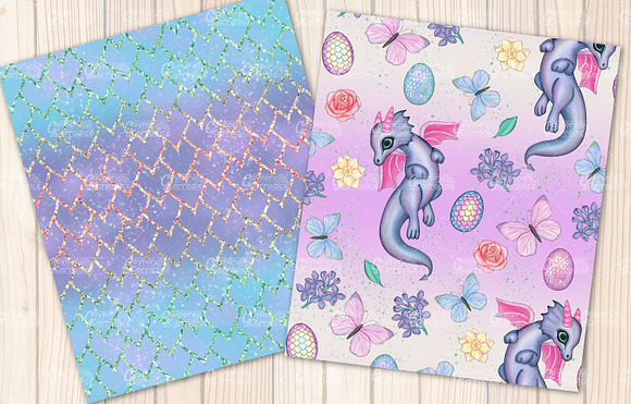 Dragon Land - Easter Seamless Papers in Patterns - product preview 3