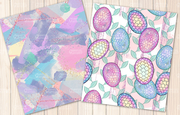 Dragon Land - Easter Seamless Papers in Patterns - product preview 4