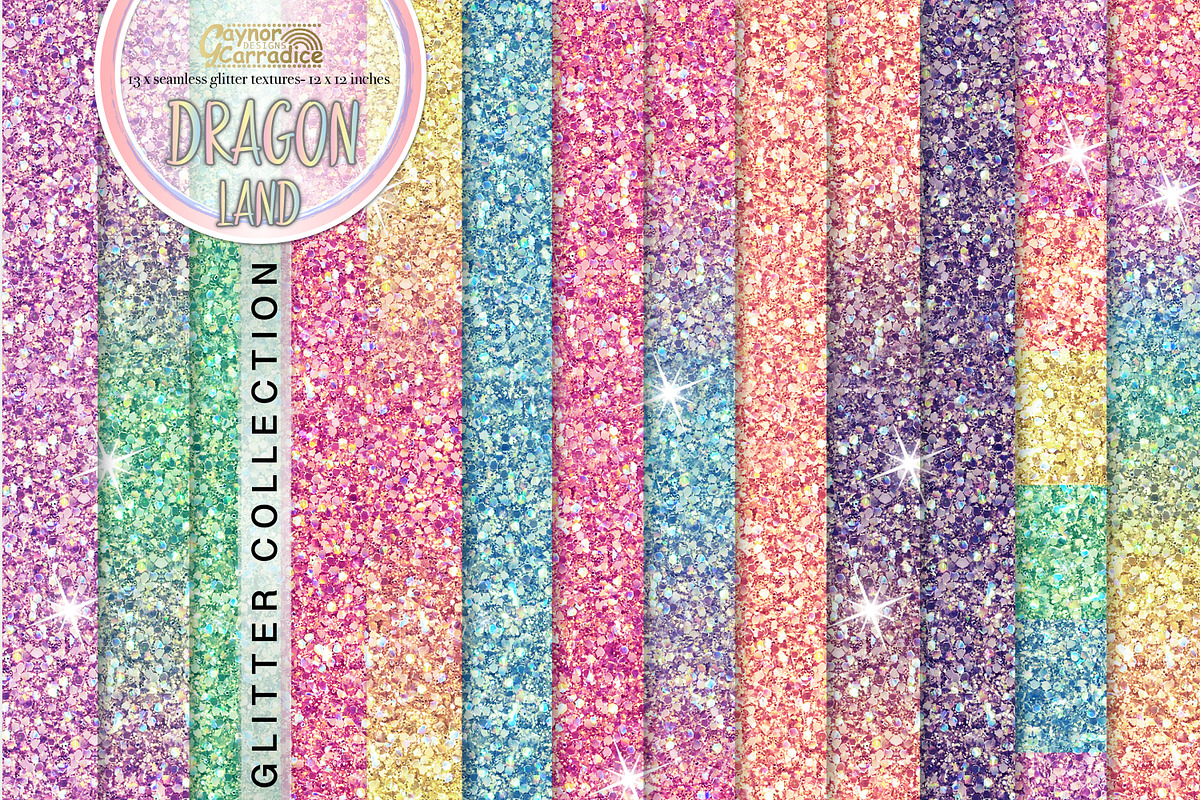 Dragon Land - Seamless Glitters in Textures - product preview 8