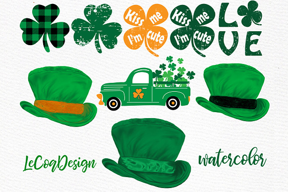 St Patricks Day Clipart,Irish Family in Illustrations - product preview 3