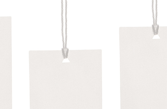 Clothes label tag blank white mockup in Product Mockups - product preview 2