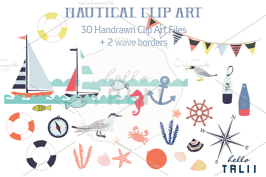 Nautical (Clip Art) in Illustrations - product preview 8