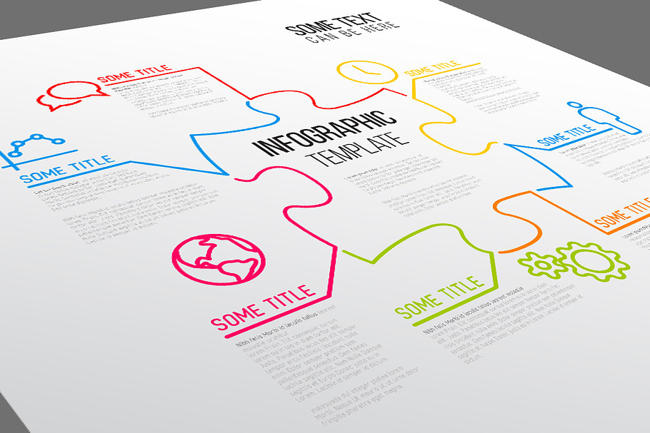 Infographic Template - Puzzle in Presentation Templates - product preview 8