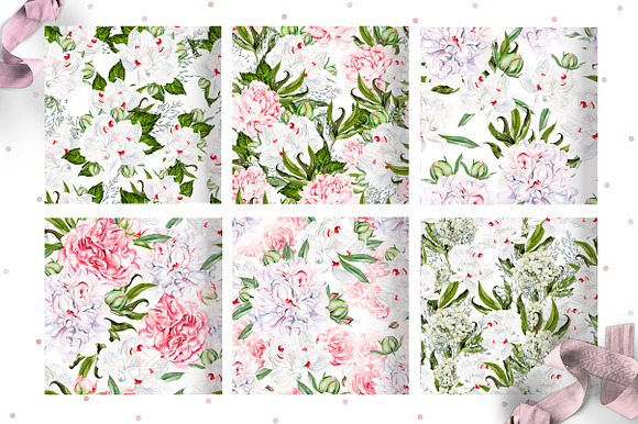 Hand Drawn Watercolor Patterns in Patterns - product preview 1