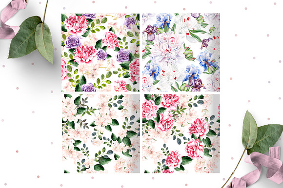 Hand Drawn Watercolor Patterns in Patterns - product preview 2