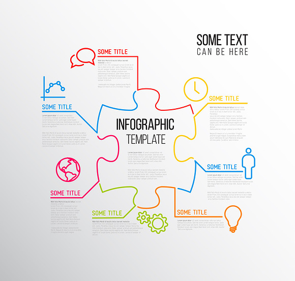 Infographic Template - Puzzle in Presentation Templates - product preview 1