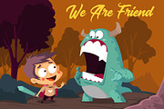 We Are Friend - Vector Illustration
