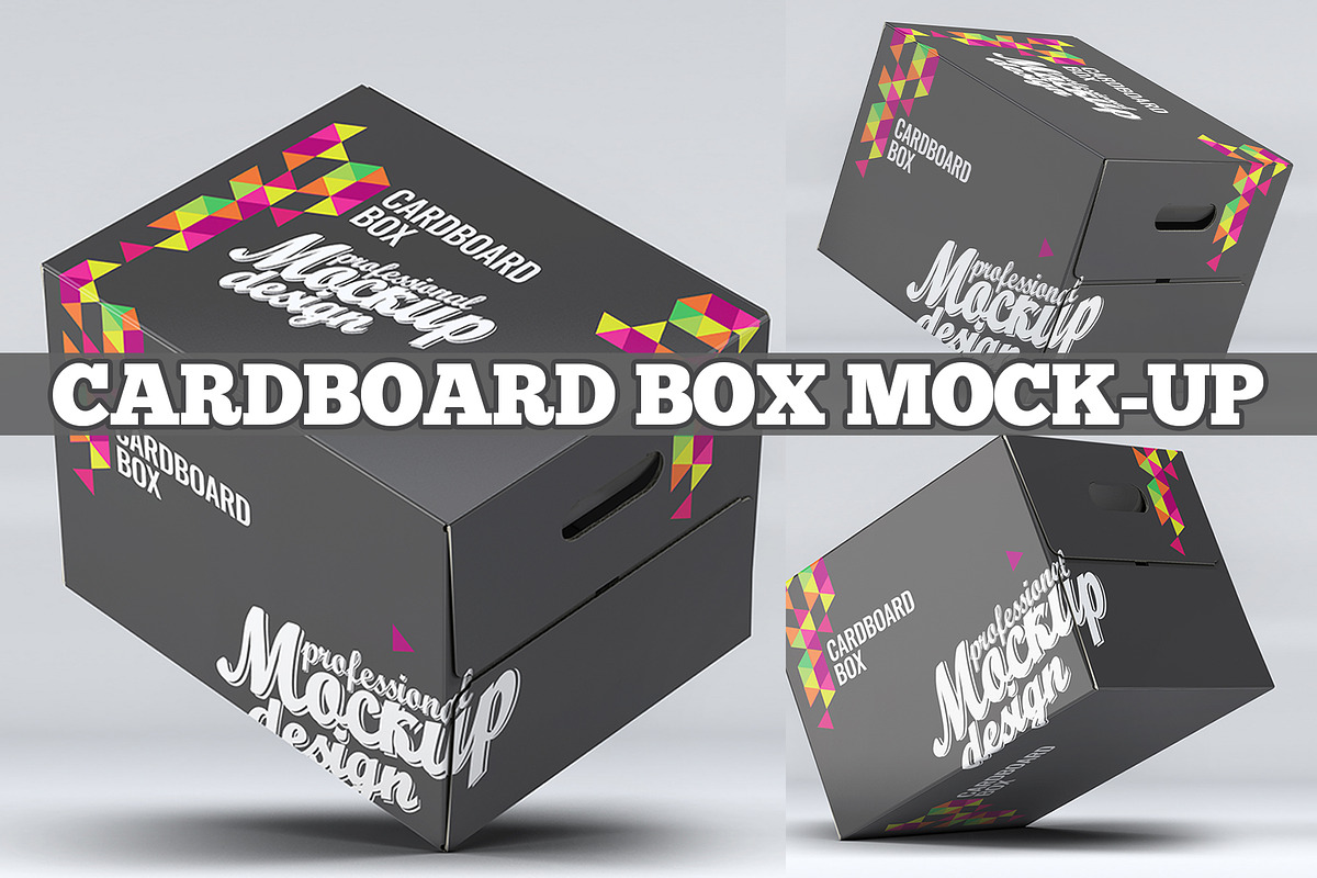 Cardboard Box Mock-Up in Product Mockups - product preview 8