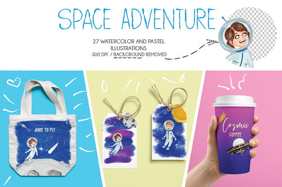 Kid's Space Adventure 27 items in Illustrations - product preview 1