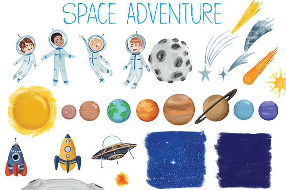 Kid's Space Adventure 27 items in Illustrations - product preview 2