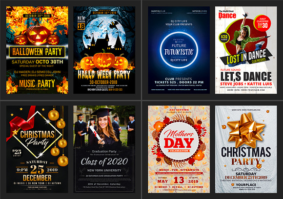 100-Party Flyers Bundle in Flyer Templates - product preview 4