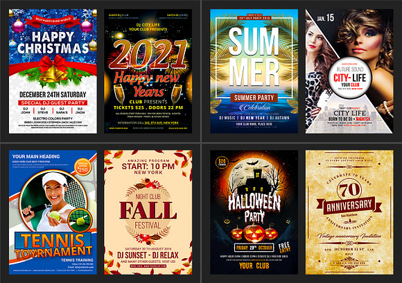 100-Party Flyers Bundle in Flyer Templates - product preview 7
